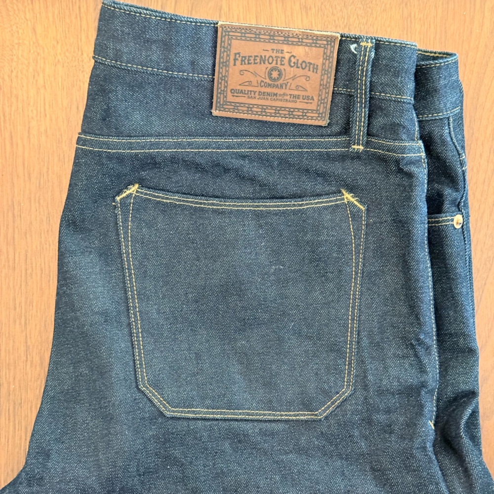 Freenote Cloth Portola - Classic Taper Selvedge Jeans Size 36”